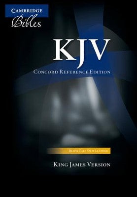 KJV Concord Reference Bible, Black Calf Split Leather