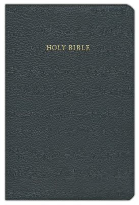 KJV Clarion Reference Bible, Black Calf Split Leather